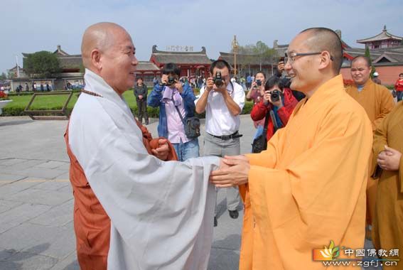 中国法门寺与韩国道诜寺结为友好兄弟寺院立碑仪式在法门寺举行