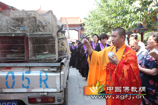 果通法师为生灵洒净