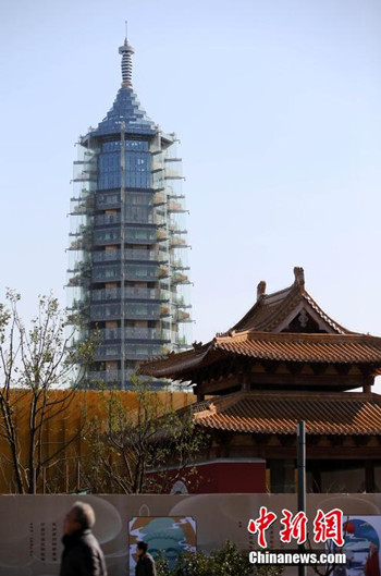 南京大报恩寺遗址公园开园 重现千年琉璃塔2.jpg