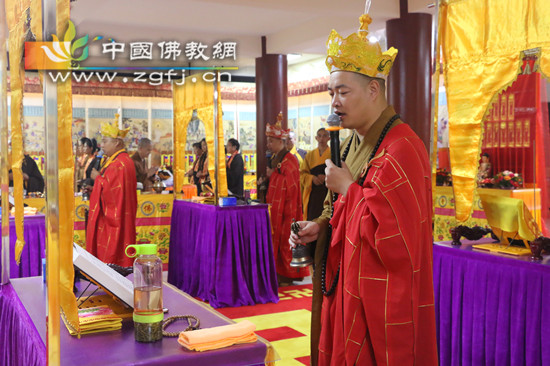 河北衡水深州市兴隆寺水陆法会内坛开坛发符悬幡仪式