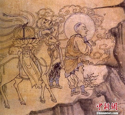 敦煌壁画现中国最早玄奘取经图.jpg