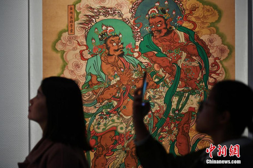 石家庄画家十年复原的毗卢寺壁画亮相.jpg