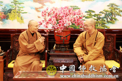 学诚会长会见佛光山曼谷泰华寺住持心定法师一行